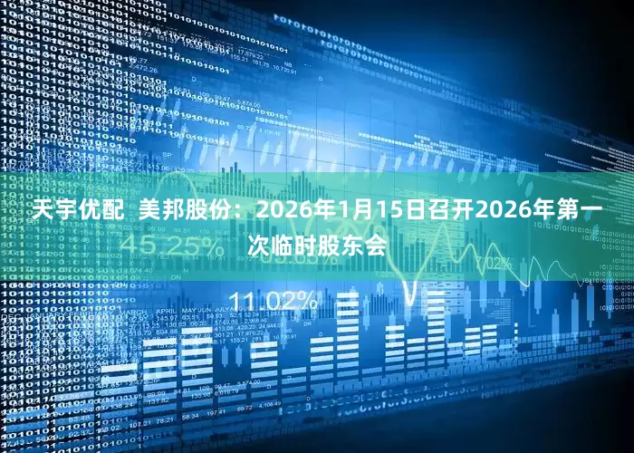 天宇优配  美邦股份：2026年1月15日召开2026年第一次临时股东会